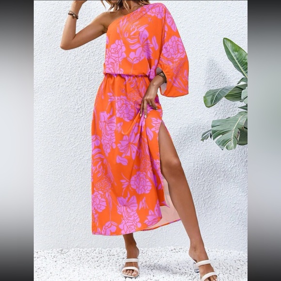 Boho Floral One Shoulder Maxi main image 1